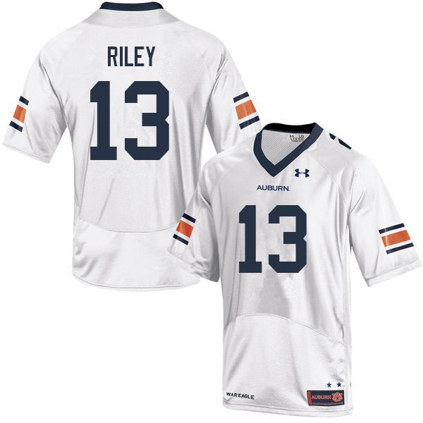 Auburn Tigers Men's Cam Riley #13 White Under Armour Stitched College 2022 NCAA Authentic Football Jersey HAP3674KA